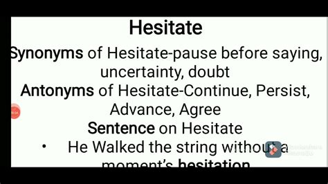 another word for hesitant.